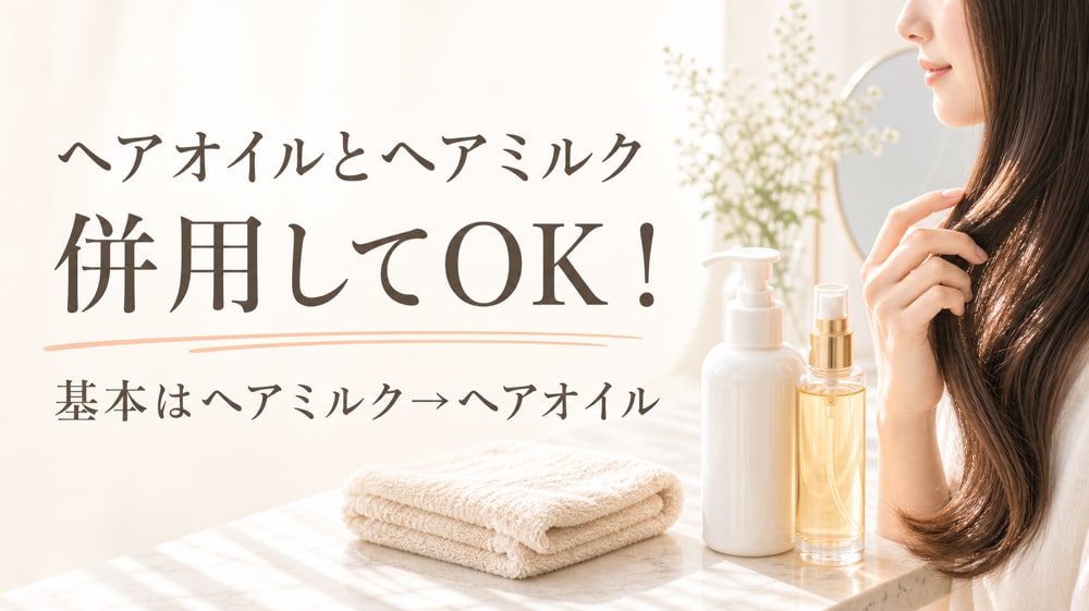 ヘアおオイルとヘアミルクは併用できる！