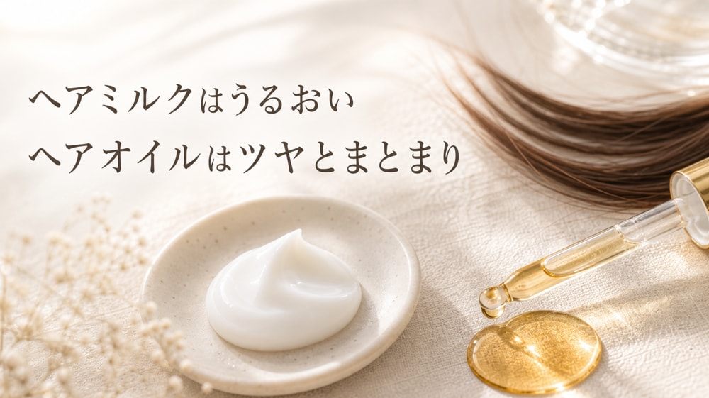 ヘアオイルとヘアミルクの違い