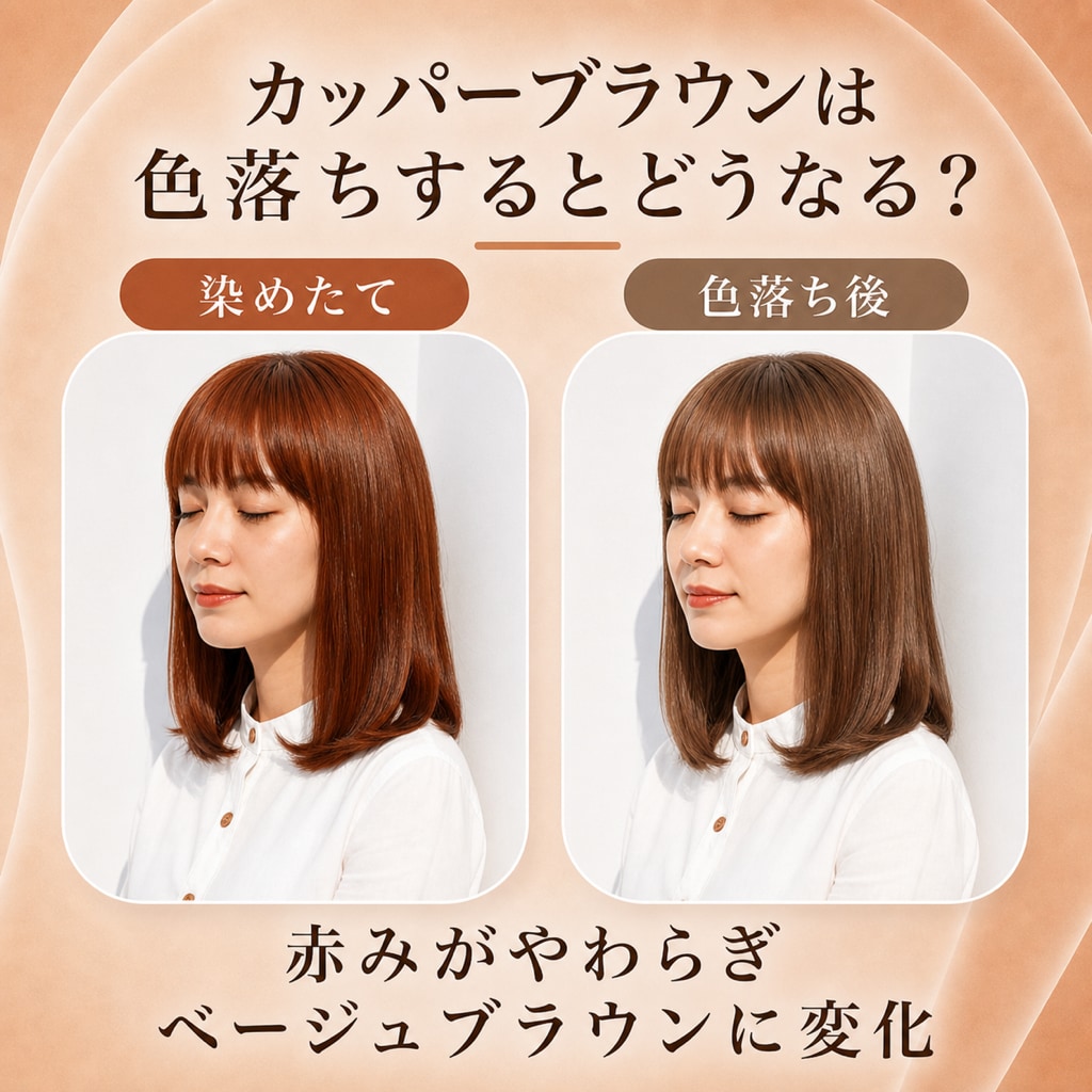 カッパーブラウンの色落ち変化