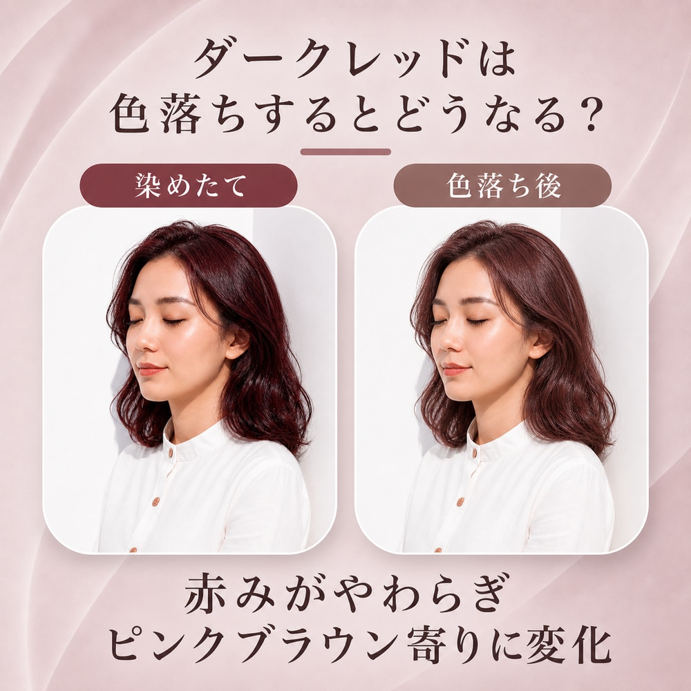 ダークレッドは色落ちするとどうなる？
