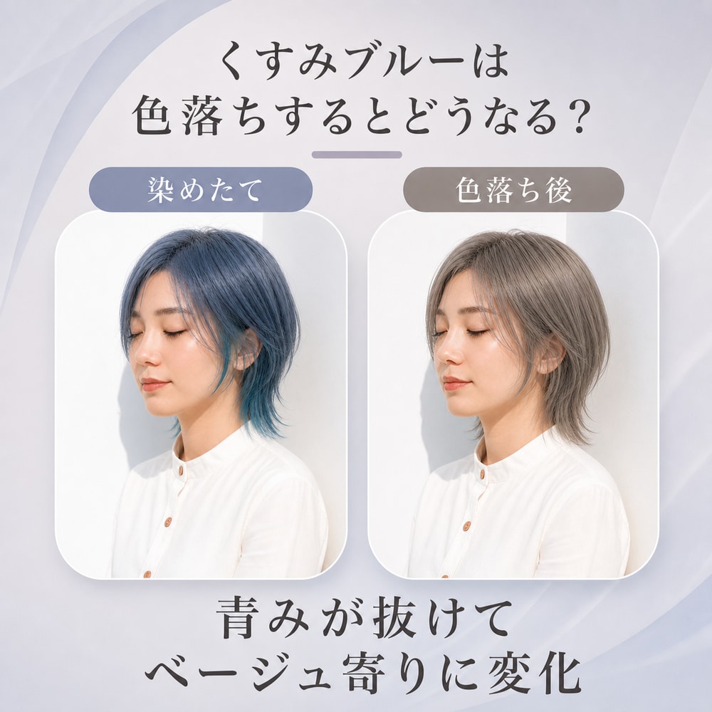 くすみブルーは色落ちするとどうなる？