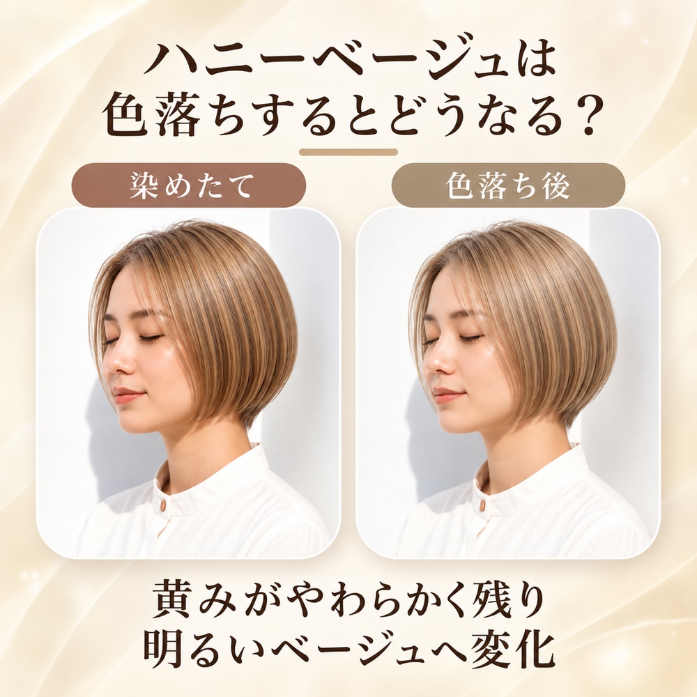 ハニーベージュは色落ちするとどうなる？