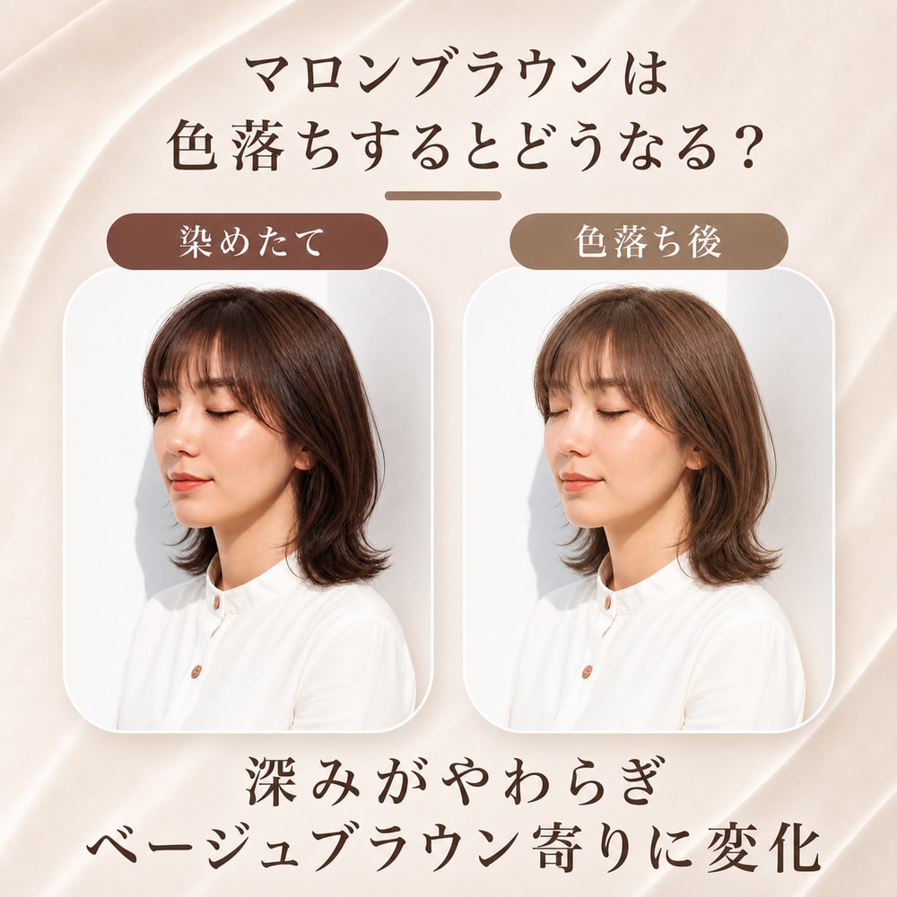マロンブラウンは色落ちするとどうなる？