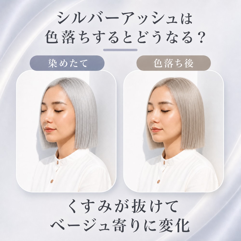 シルバーアッシュは色落ちするとどうなる？