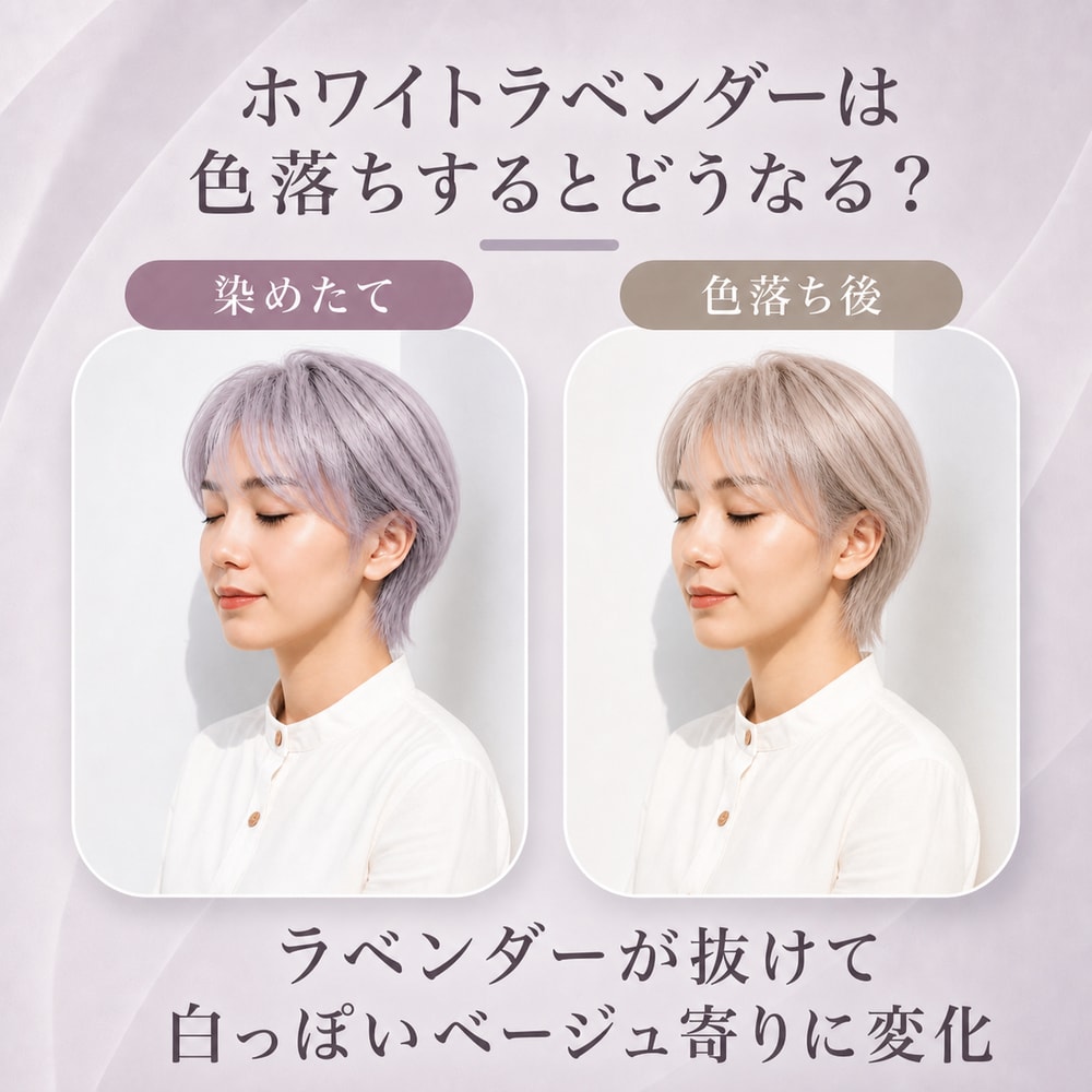 ホワイトラベンダーは色落ちするとどうなる？