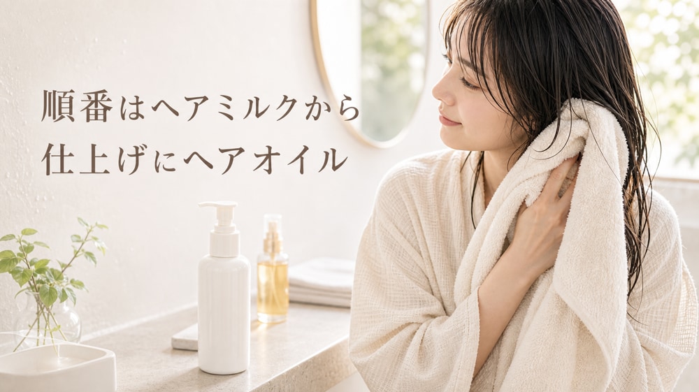 ヘアオイルとヘアミルクの併用方法