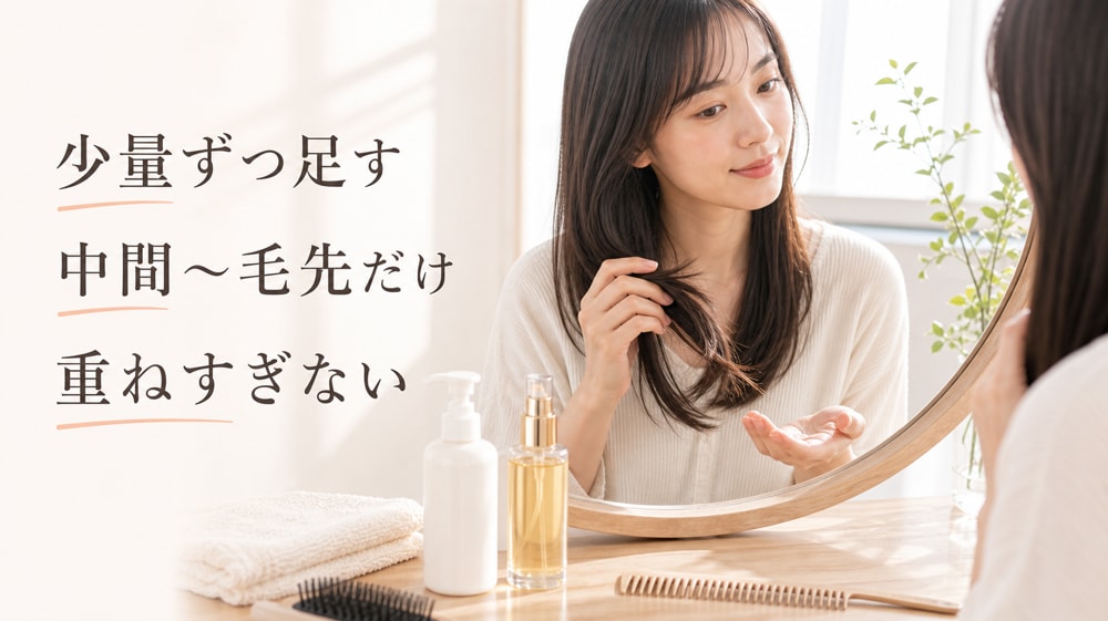 ヘアミルクのヘアオイルの注意点