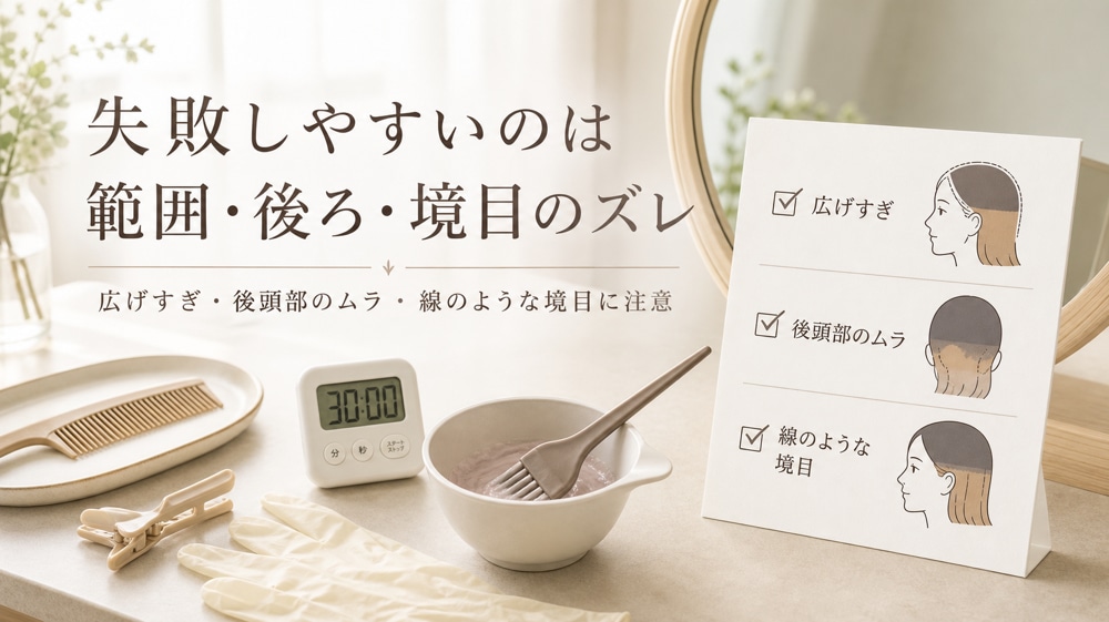 ツートンカラーのセルフ染めで失敗しやすいポイント