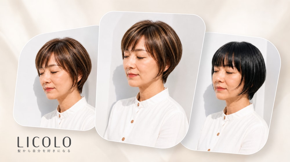 50代におすすめの前髪あり前下がりショートボブの髪型・ヘアスタイル20選