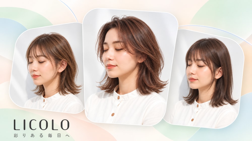 外ハネミディアムのおすすめヘアスタイル19選