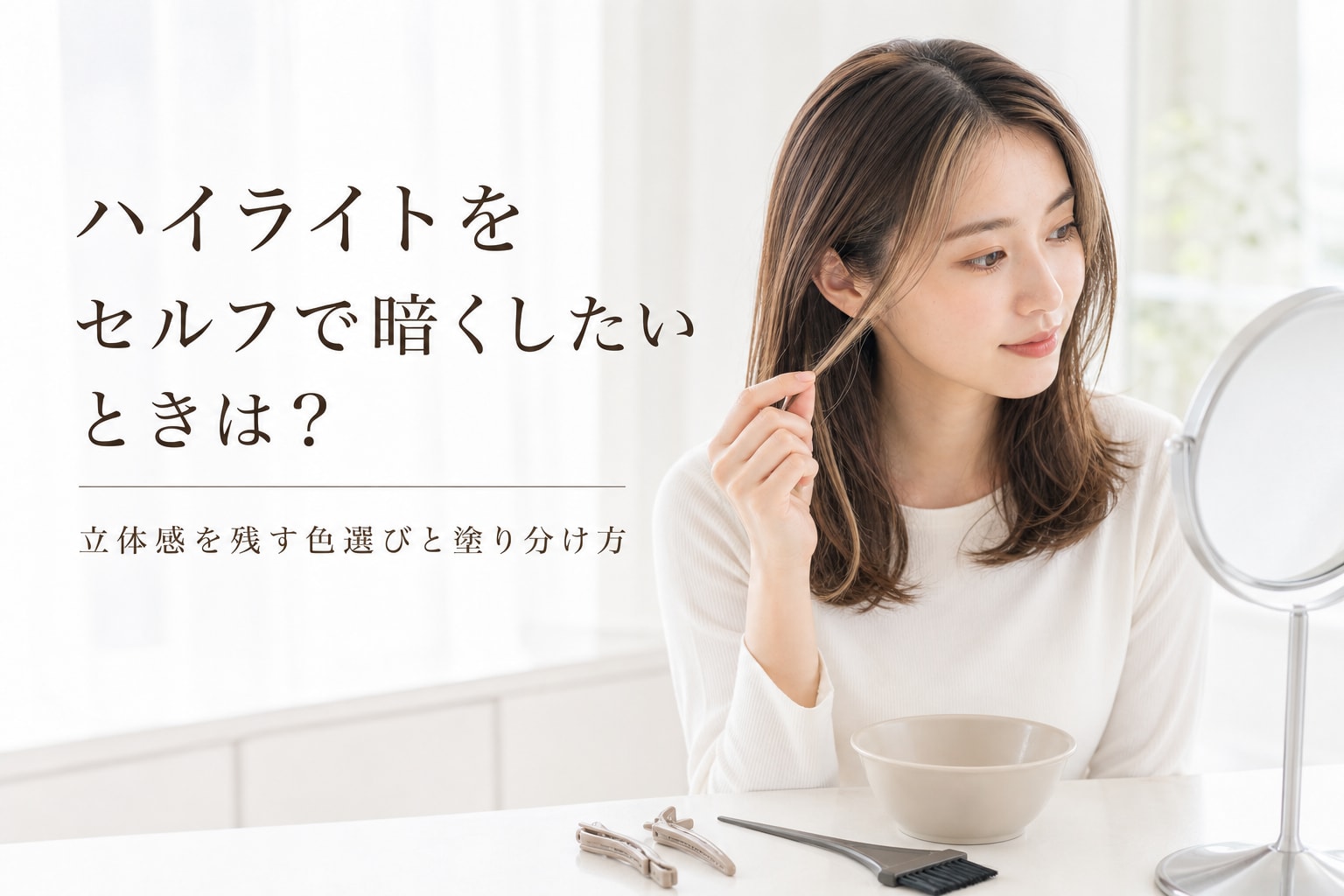 ハイライトをセルフで暗くしたい!できる範囲や染め方を解説