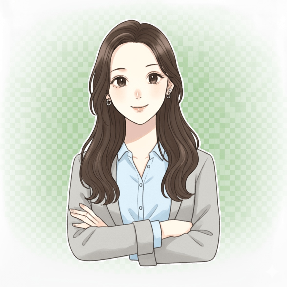 ノーバングの女性のイラスト