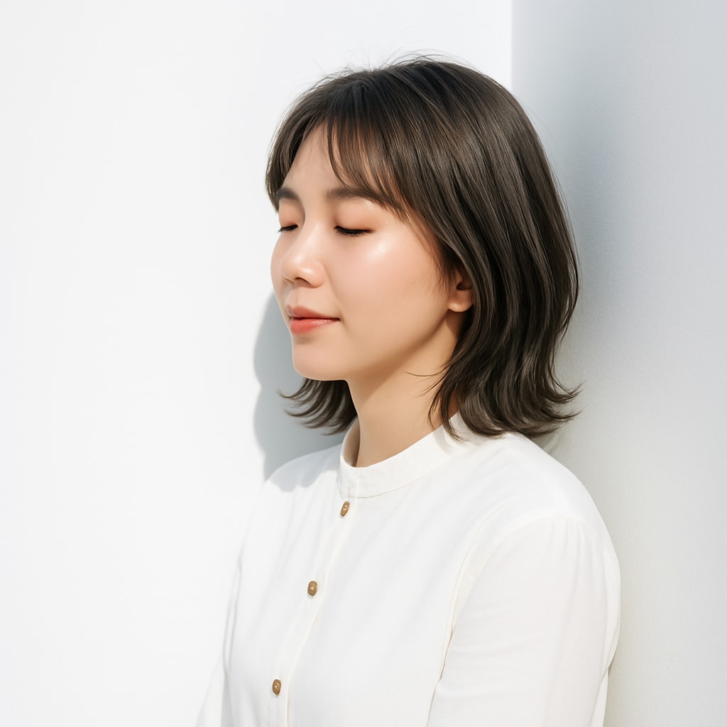 ライトグレージュ：軽やかに透ける柔光ニュアンス