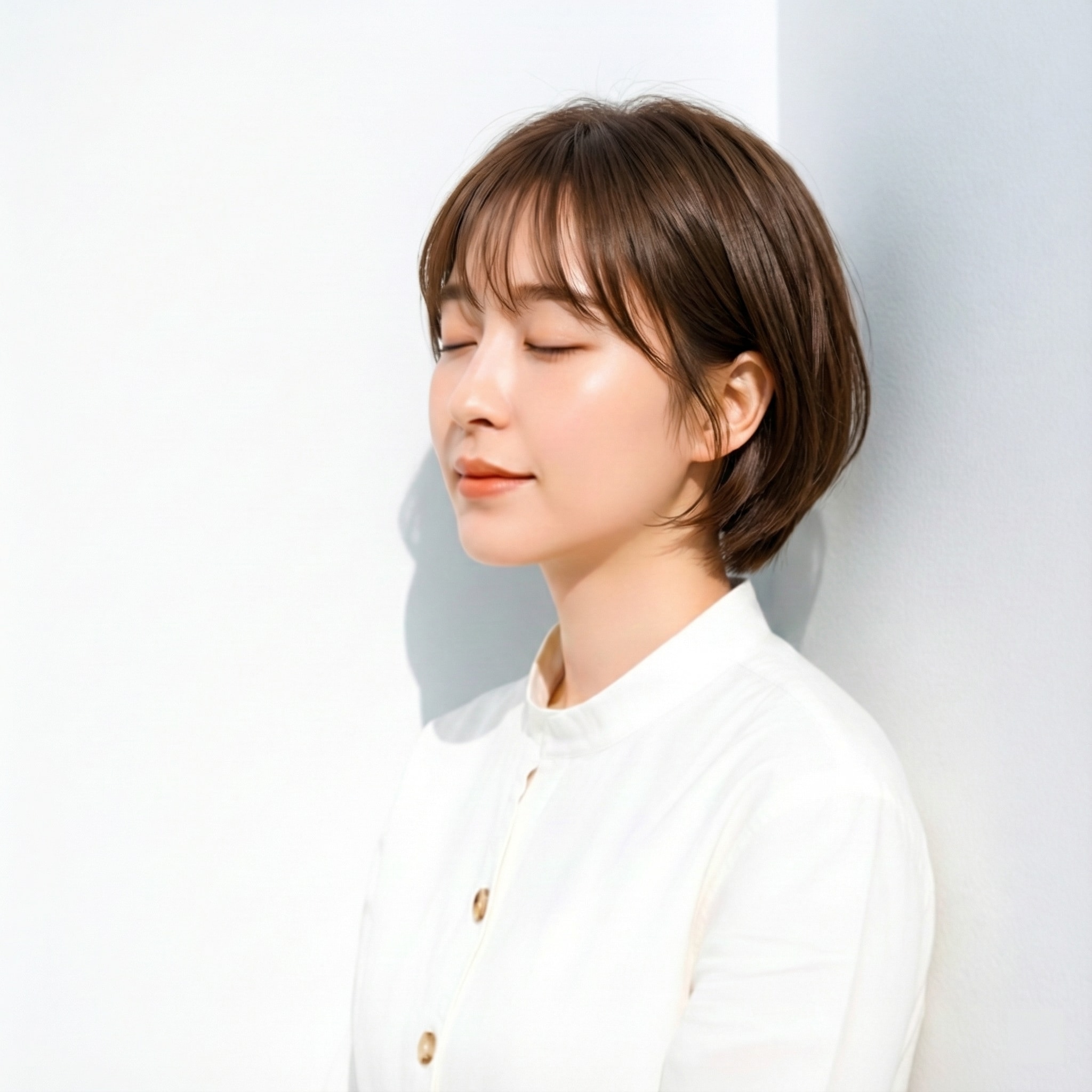 丸顔さんにおすすめの「シースルーバング」