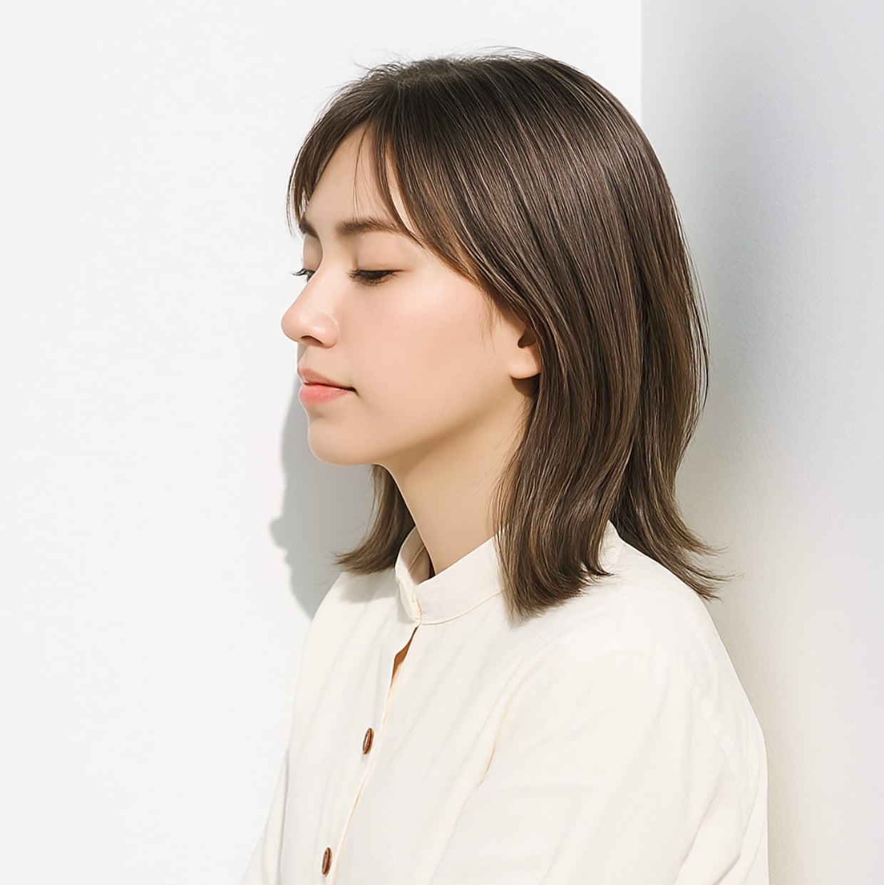 伸びても崩れにくい外ハネミディアム