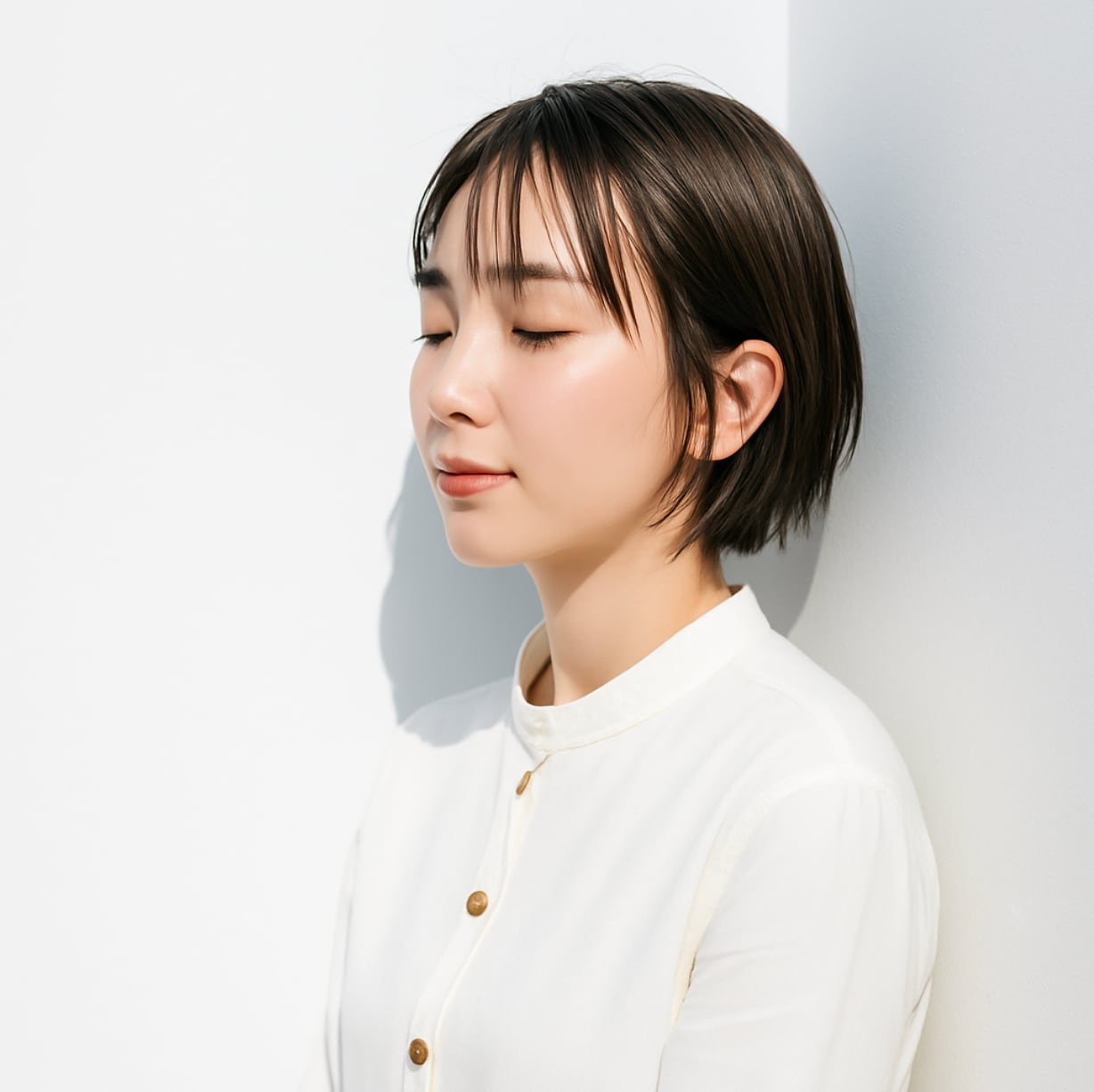 2. 前髪ありボブ×束感シースルー：抜け感で可愛らしさを軽やかに整えるボブ