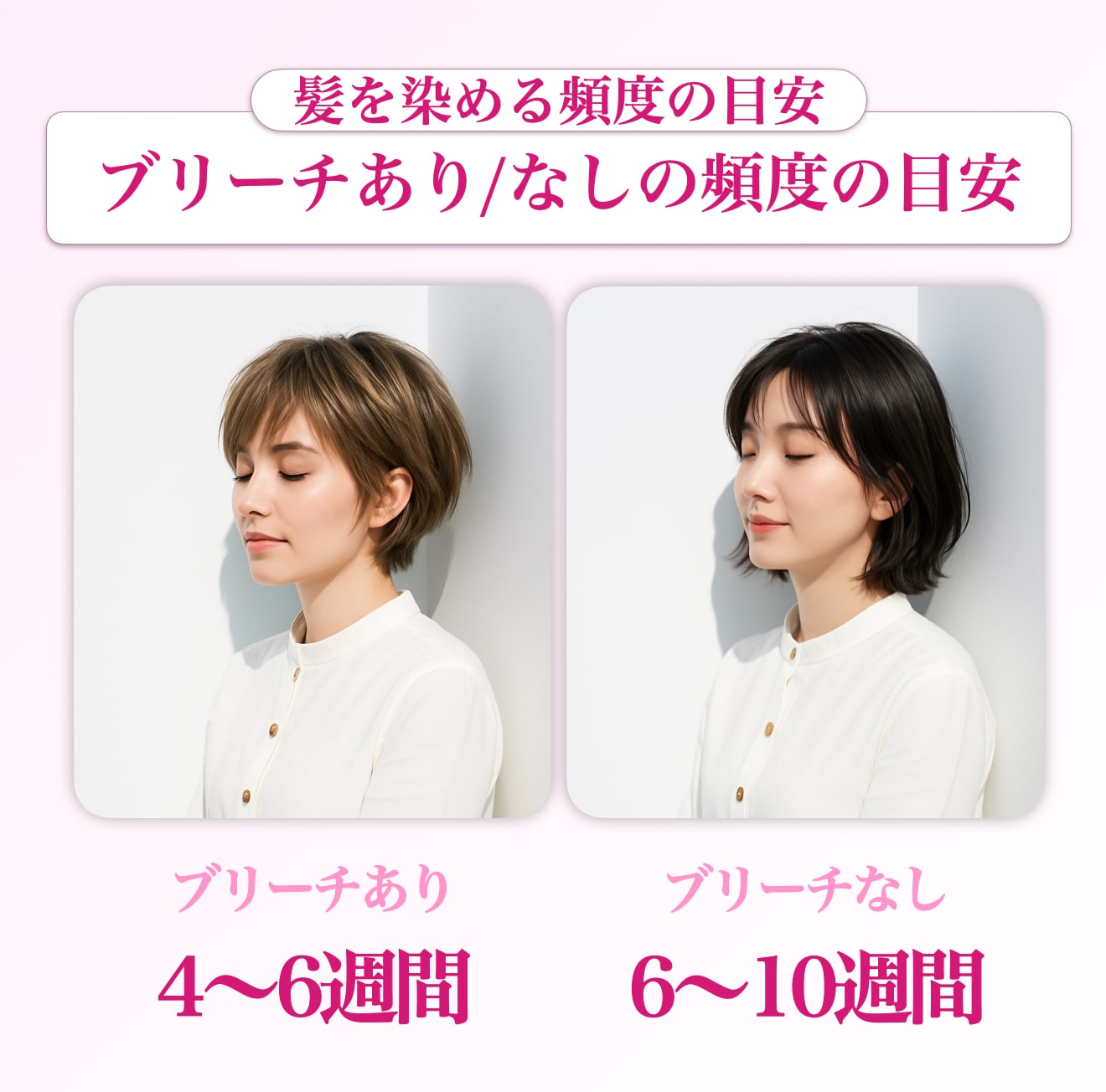 ブリーチあり・なしでカラーの頻度は変わる？