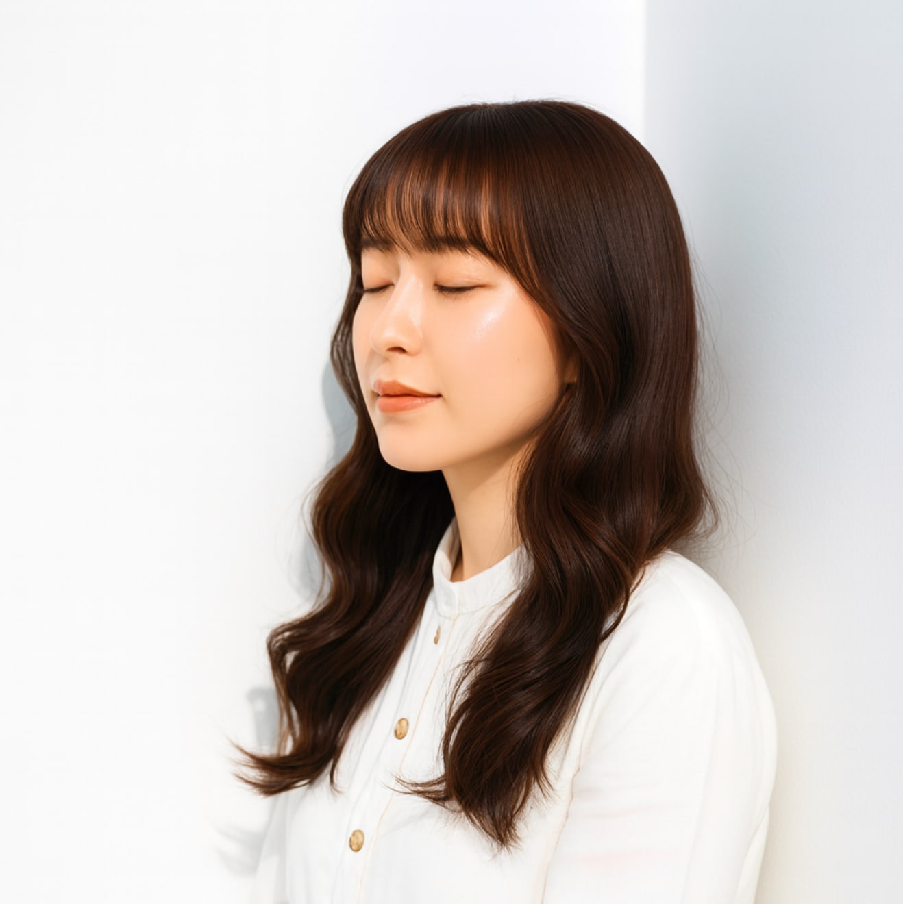 2. キャラメルブラウン×ソフトウェーブ：柔らかい甘さが映える抜け感カラー