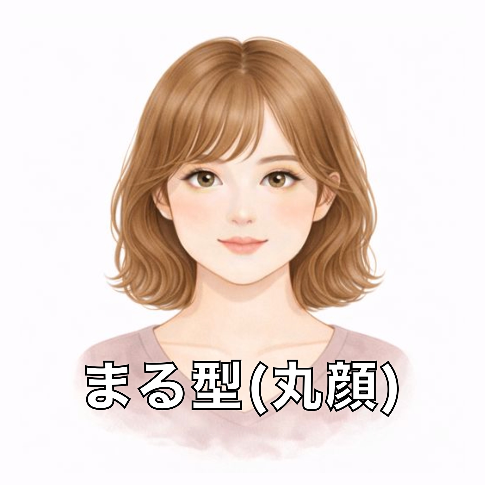 まる型(丸顔)