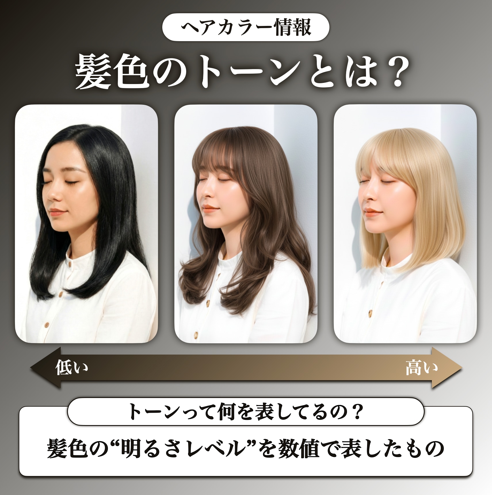 髪色のトーンとは