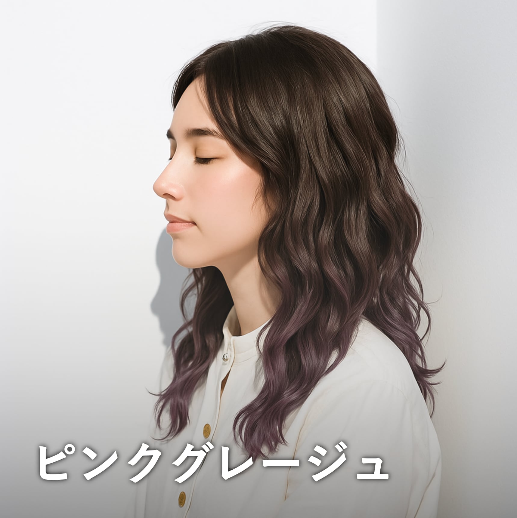 ピンクグレージュ