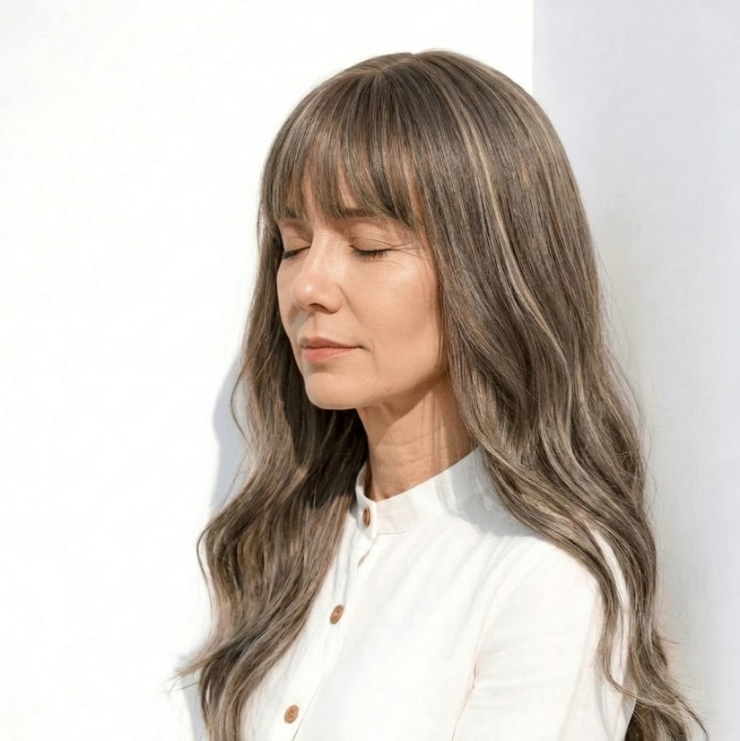 3. 白髪ぼかしミルクティーベージュ