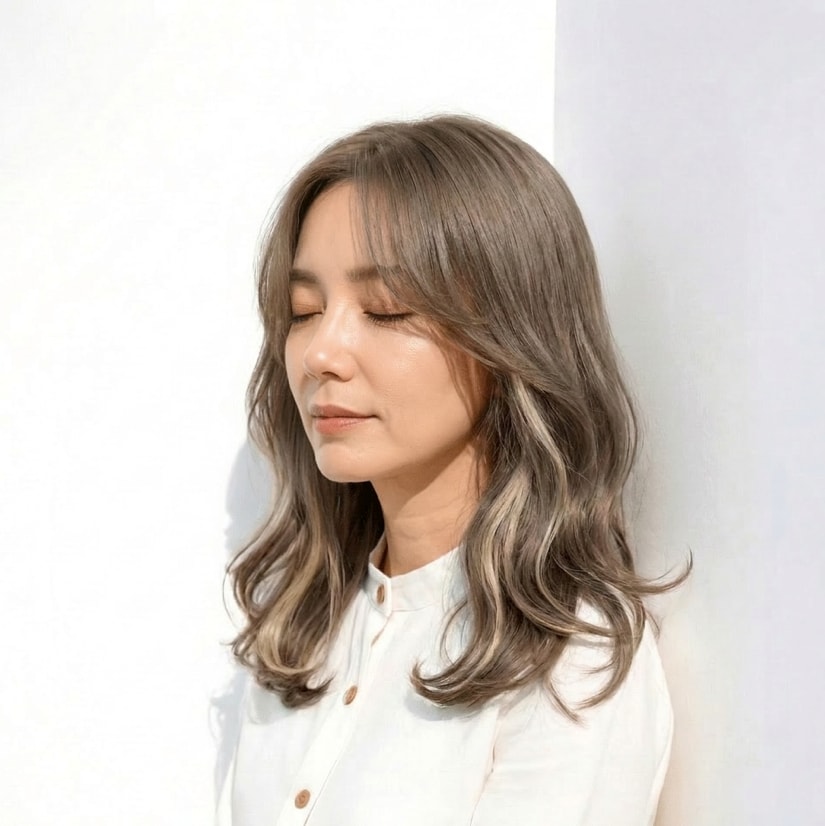 11. インナーカラー×ミルクティーベージュ