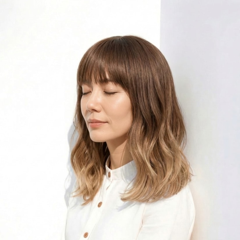 13. グラデーション×ミルクティーベージュ