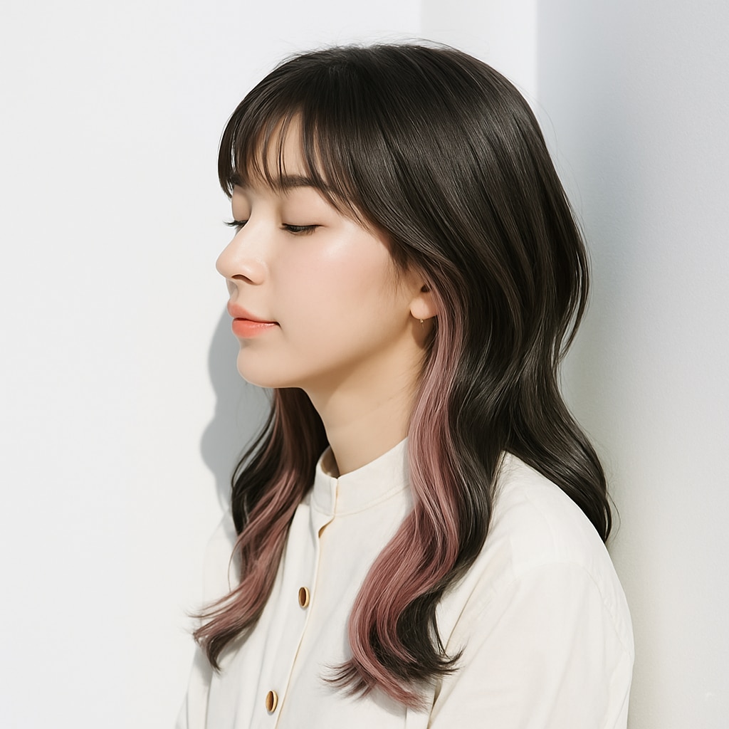 1. インナーカラー：さりげない差し色で、動くたび“チラ見え”を演出