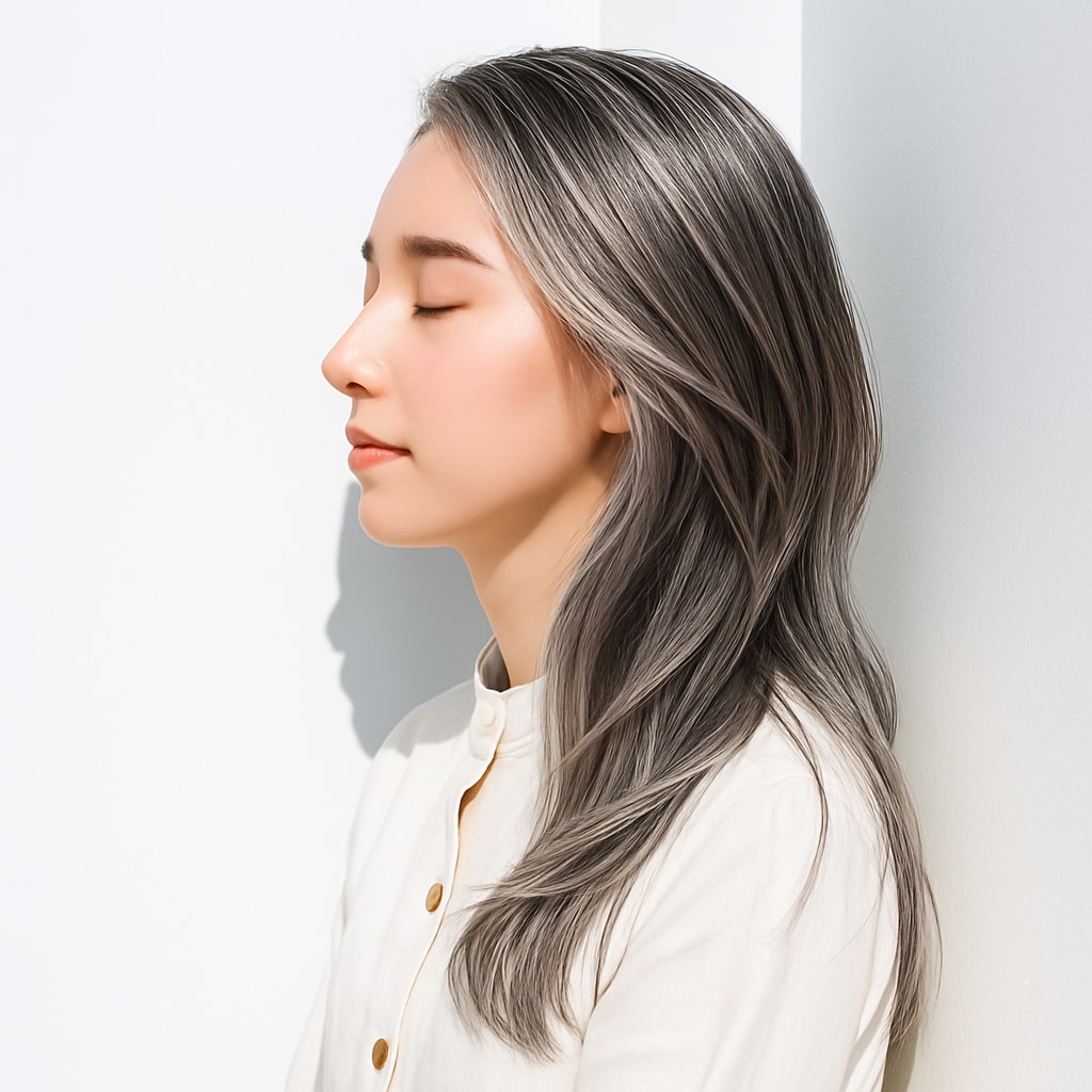 5. バレイヤージュ：地毛っぽさを残しつつ、先端へ“溶ける”立体感