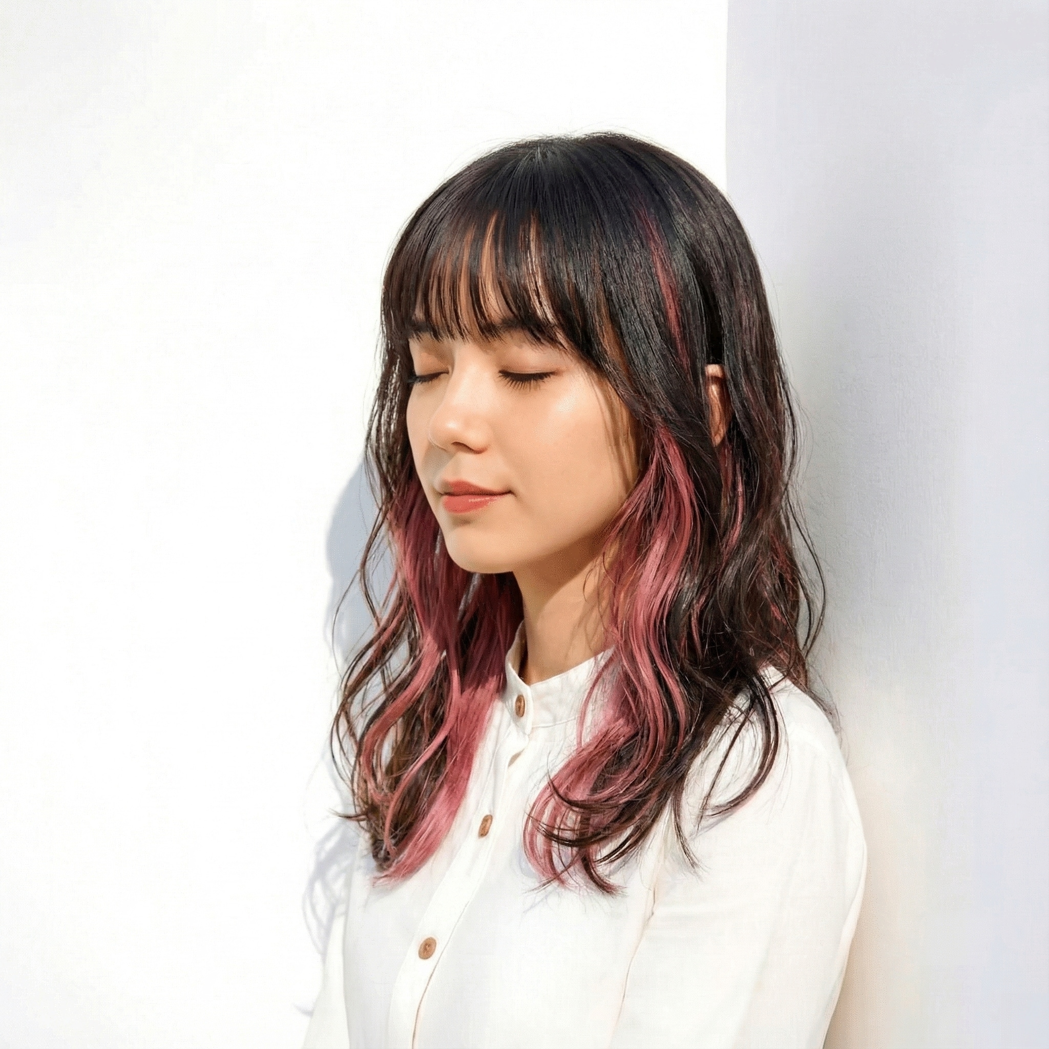 3. イヤリングカラー×ピンク：柔らかさを仕込むさりげない血色感