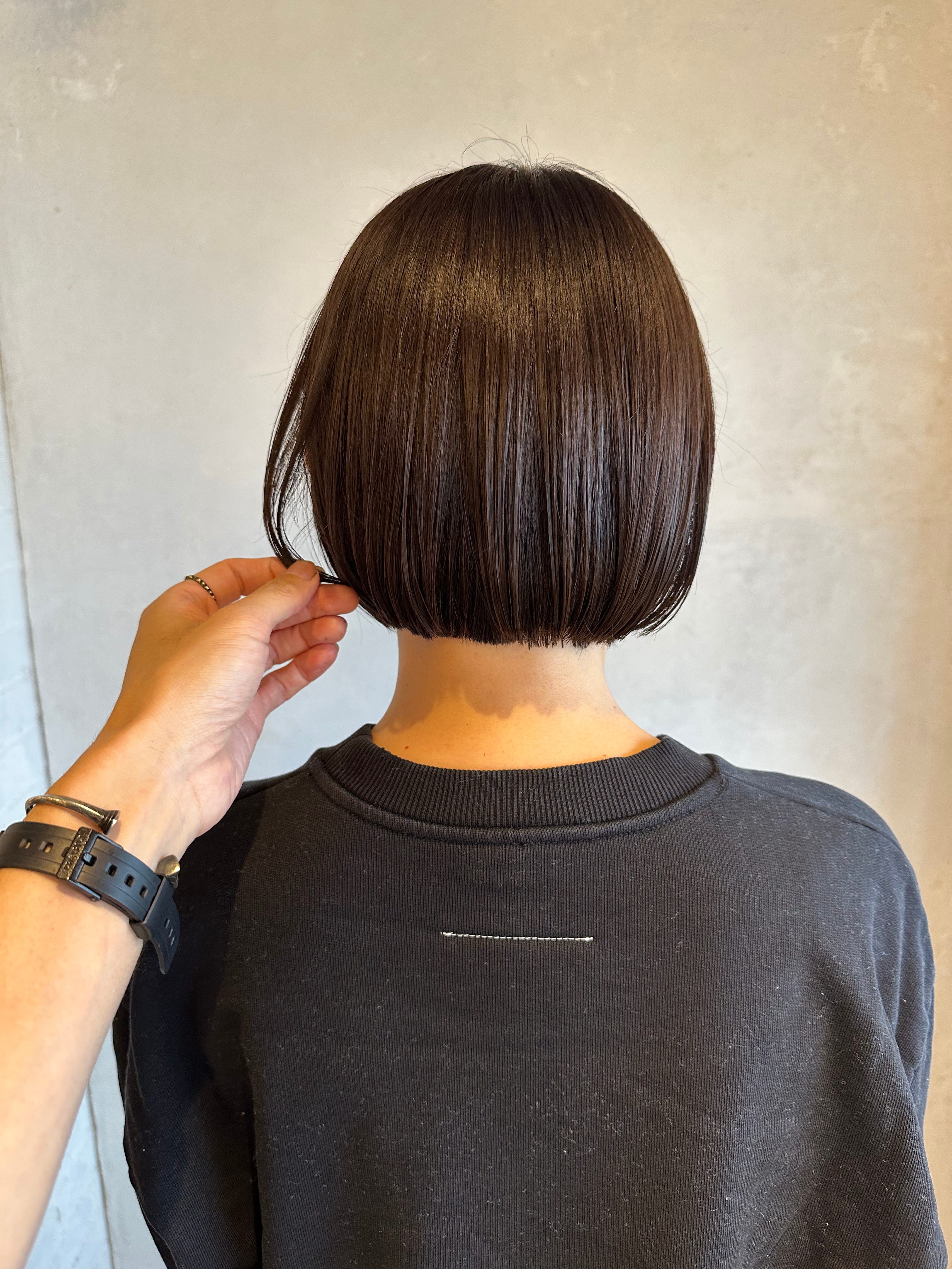 ①アッシュブラウン：灰味で赤みを抑え、春の外光で軽く透ける抜け感ブラウン。清潔感高めで退色はグレー寄りに上品。