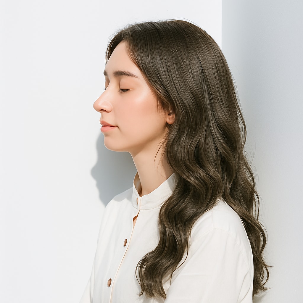 7. アッシュグレー：赤みオフのクール透明感