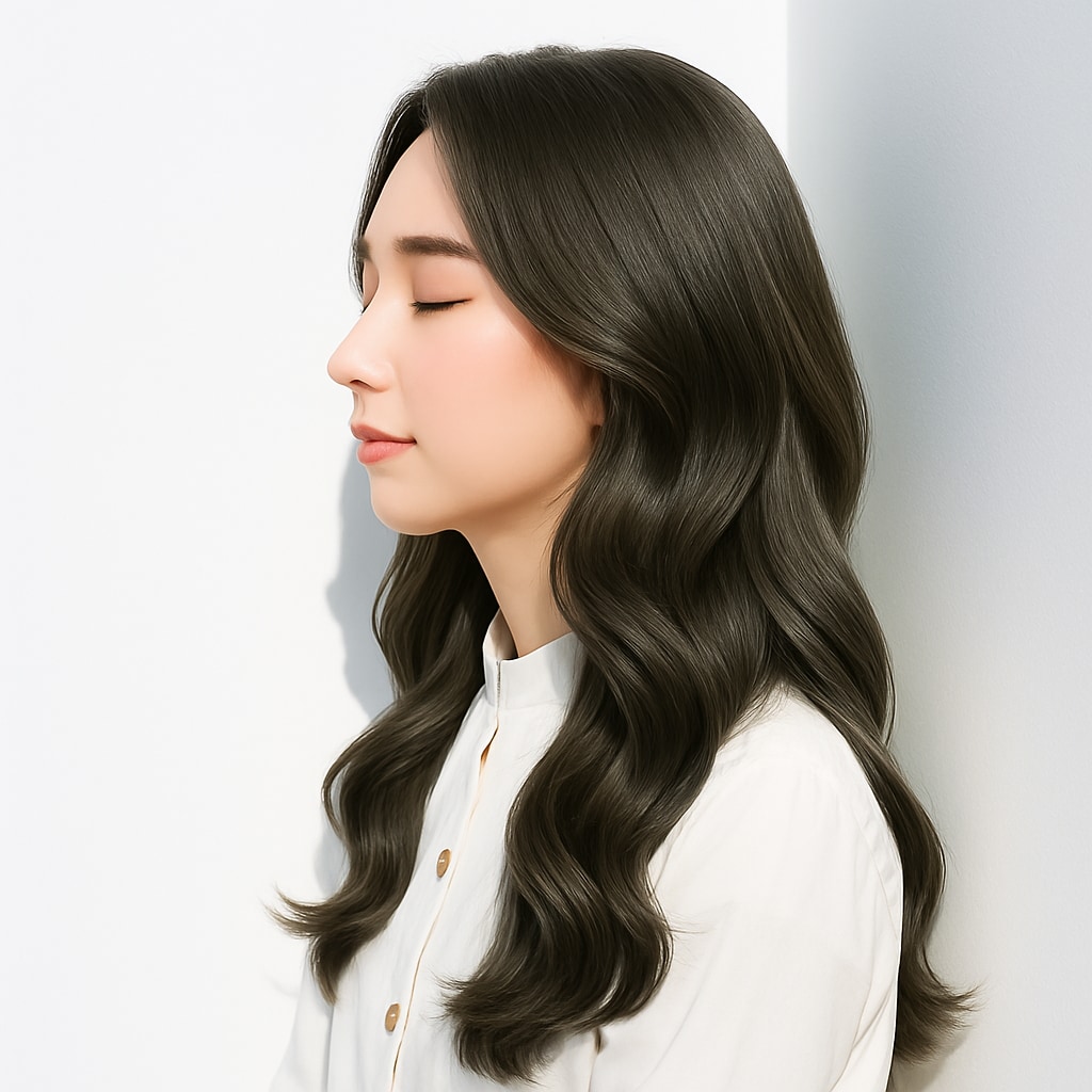 15. オリーブグレージュ：赤みをそっと抑える柔らかモード