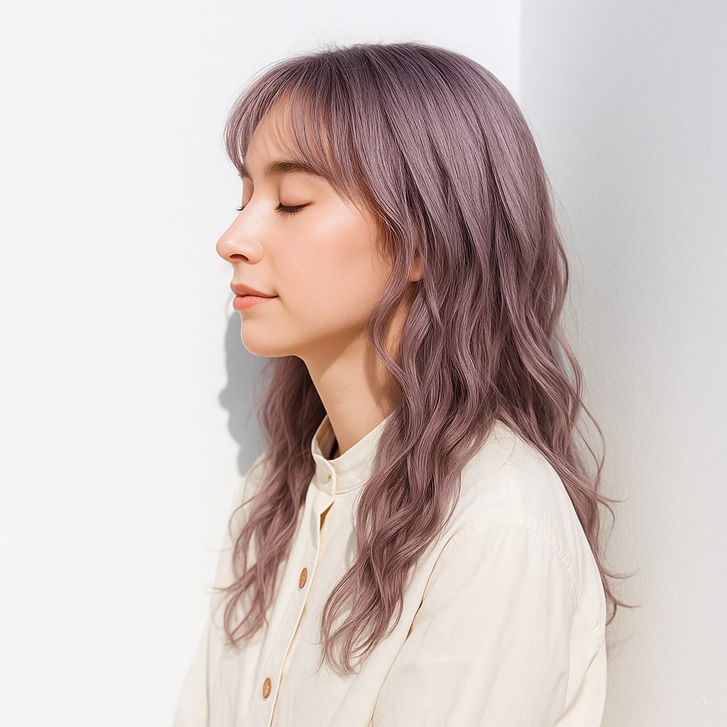 3. ピンクグレージュ：くすみニュアンスで大人の抜け感