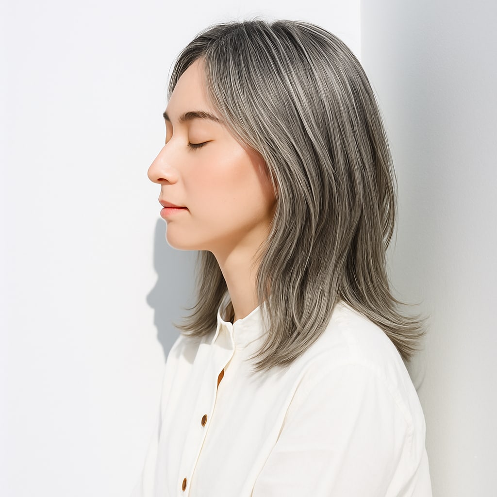 12. ホワイトベージュ：やわらかい抜け感と清潔感を両立