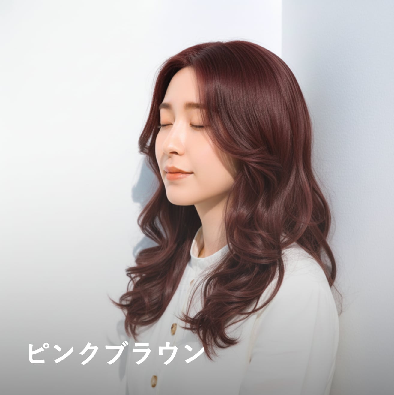 ブリーチなしカラー1. ピンクブラウン