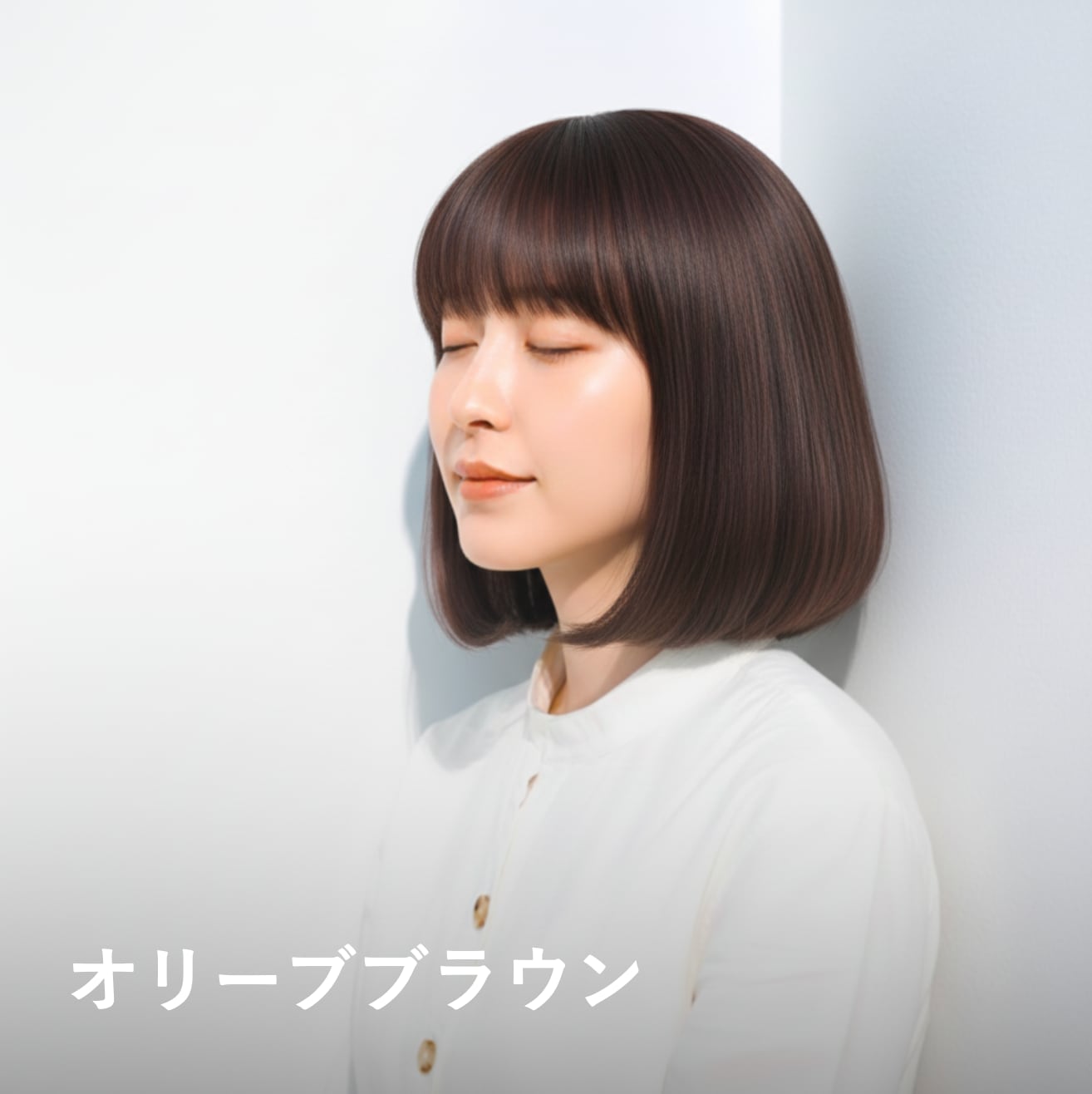 ブリーチなしカラー10. オリーブブラウン