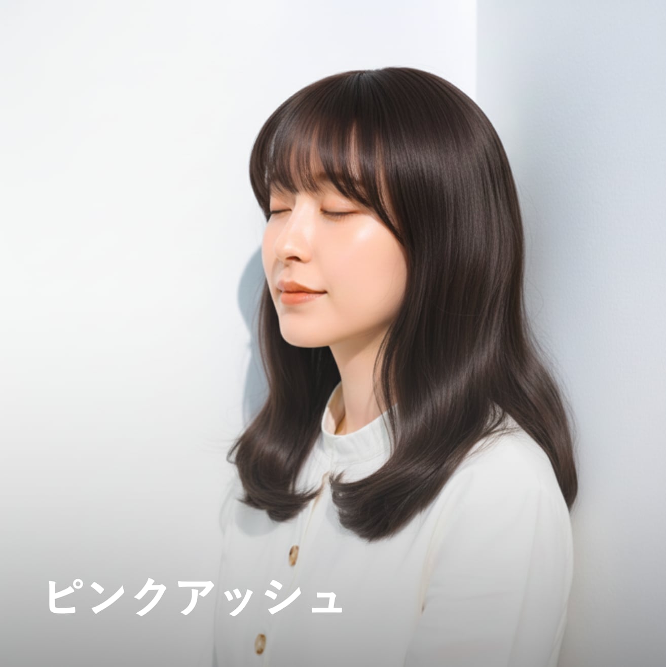 ブリーチなしカラー3. ピンクアッシュ