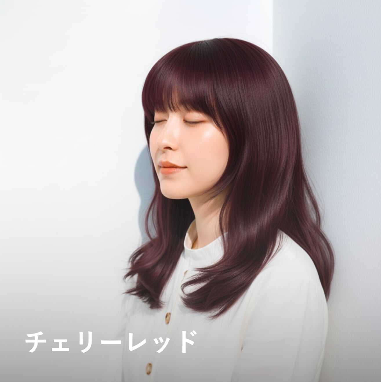 ブリーチなしカラー4. チェリーレッド