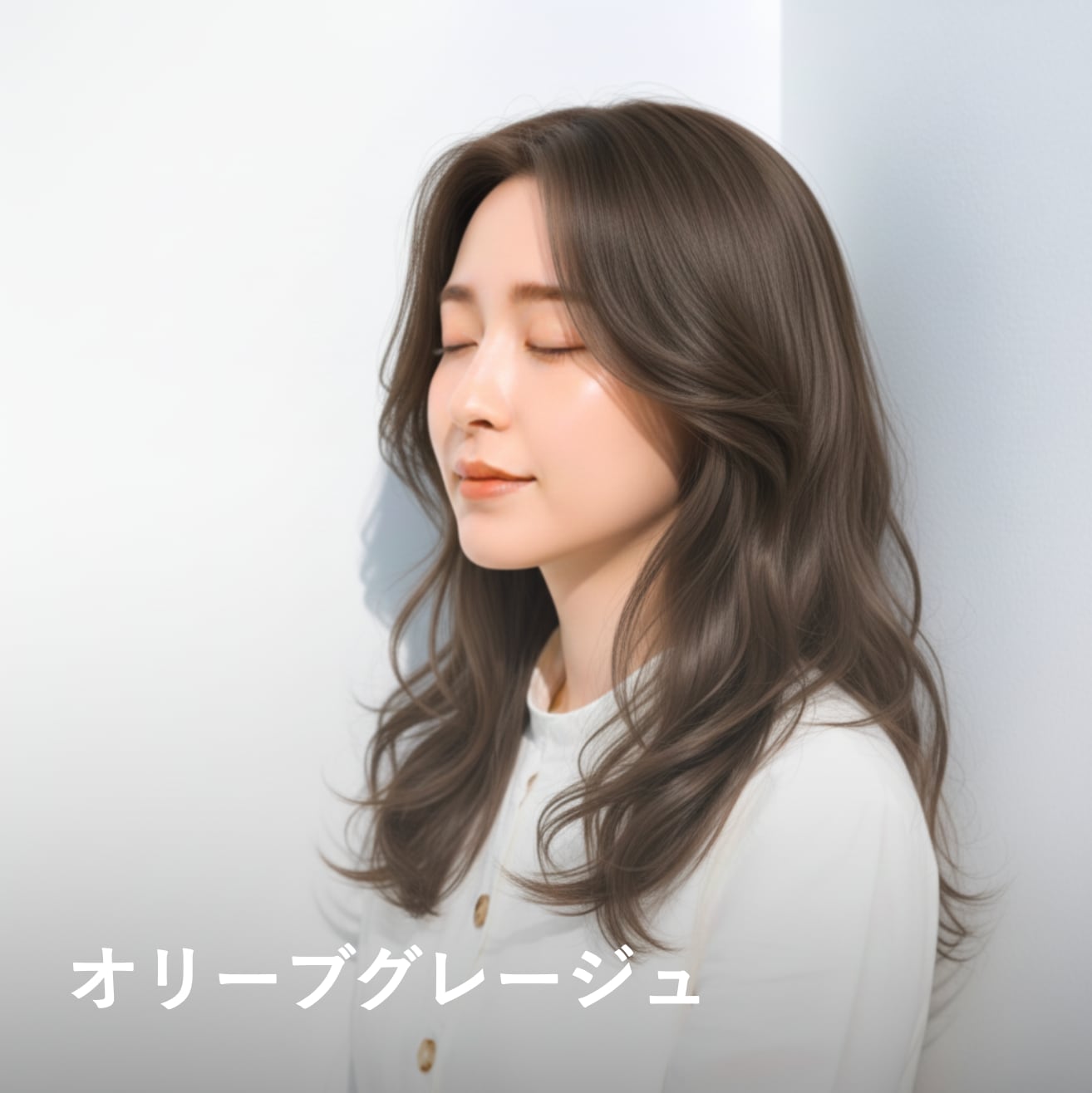 ブリーチなしカラー9. オリーブグレージュ