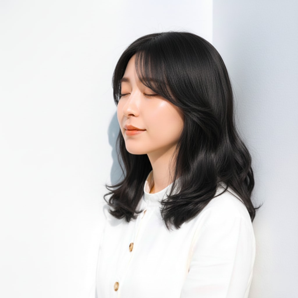 1. ラベンダーアッシュ×ソフトウェーブ：淡く透けるまろやか寒色