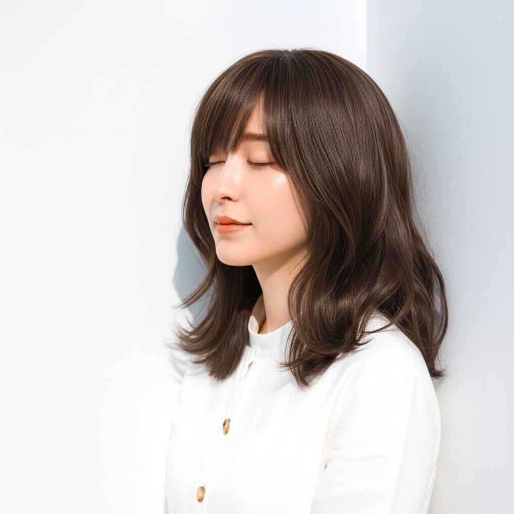 1. ラベージュ×柔らかレイヤー：自然な透明感が引き立つトーン