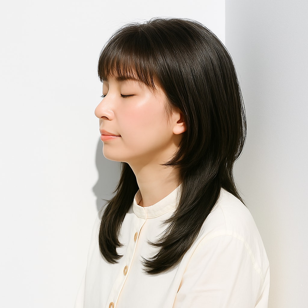 ベージュブラウン×ゆるロング：柔らかい色みで上品さと抜け感を両立