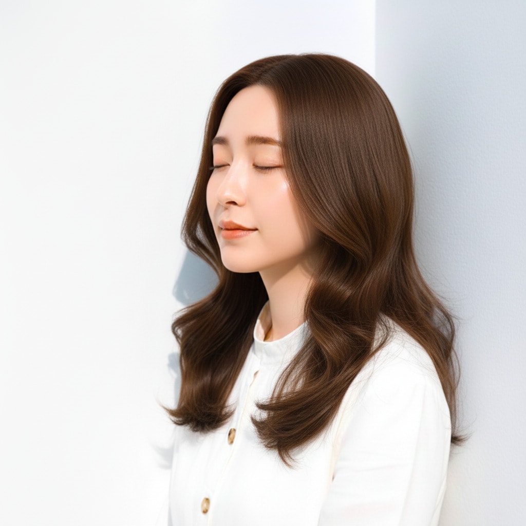 前髪なし_ストレート_レイヤー