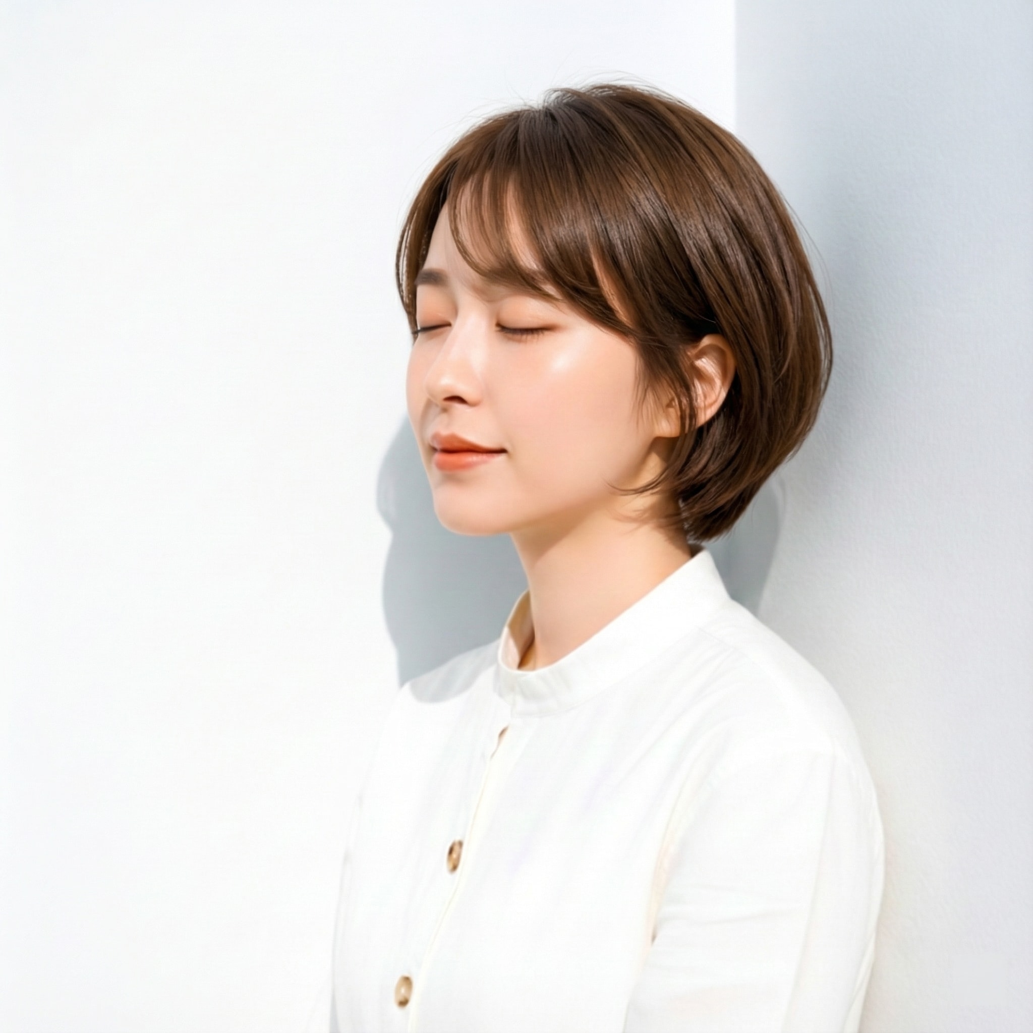 10. ボブ×斜めバング：重さを残した大人バランス