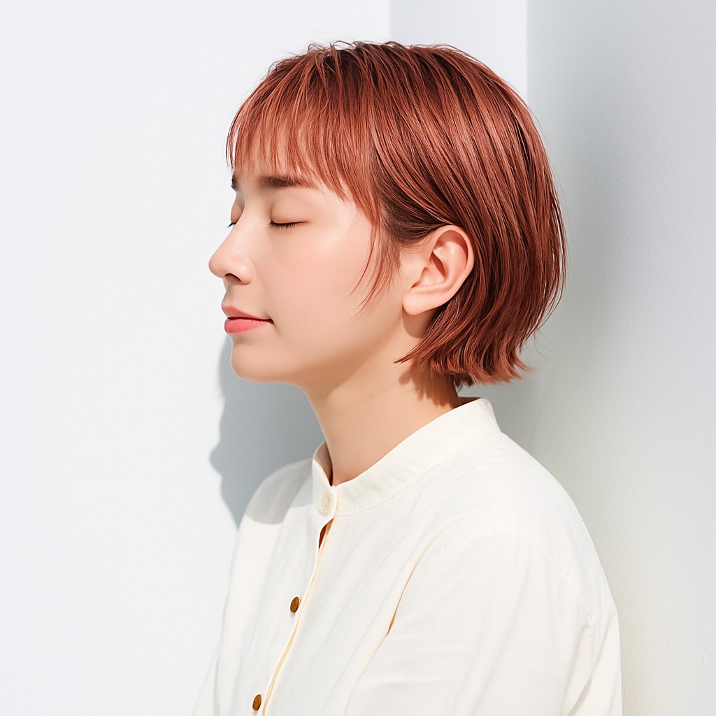 白髪が目立たないカラー3_綺麗なくすみピンクベージュ