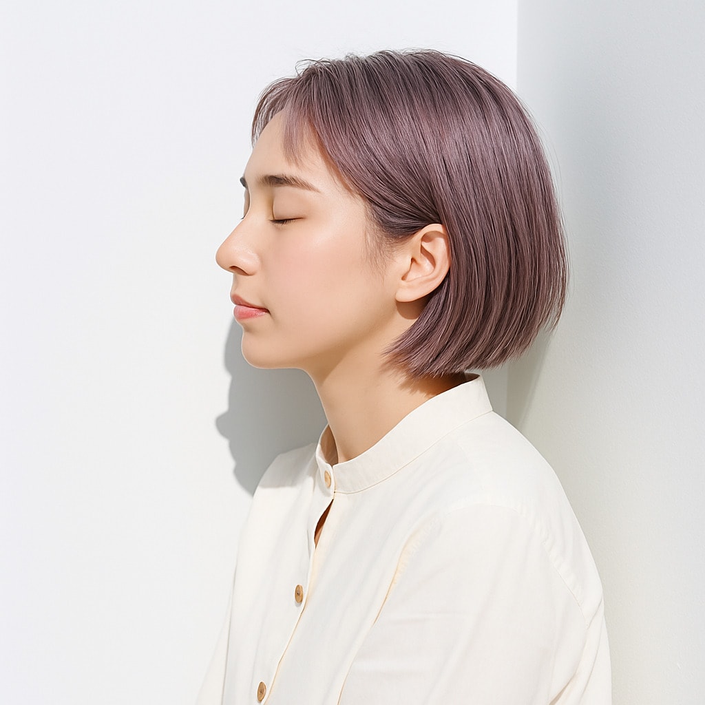 白髪が目立たないカラー3_綺麗なくすみピンクベージュ