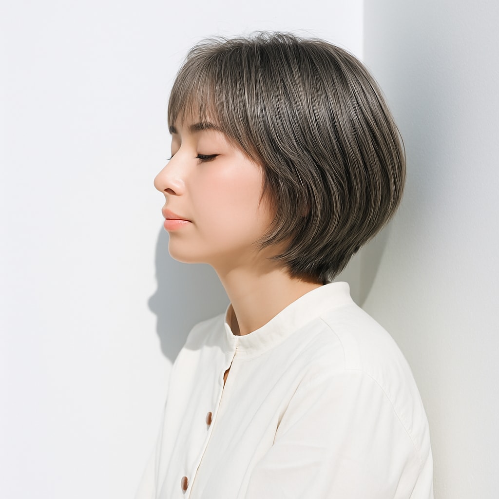 白髪が目立たないカラー_アッシュグレー