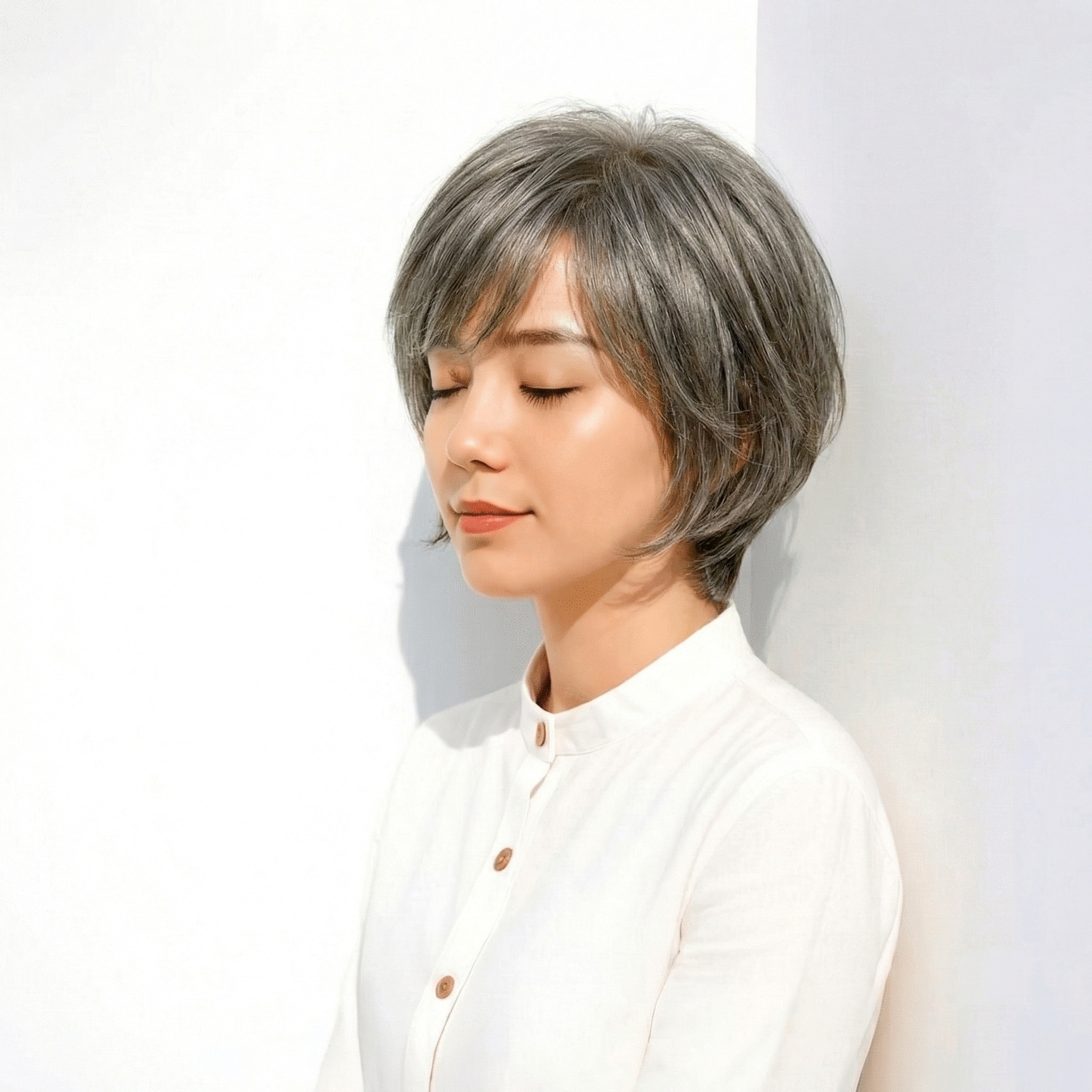 白髪の量が多い人におすすめのシルバーアッシュ